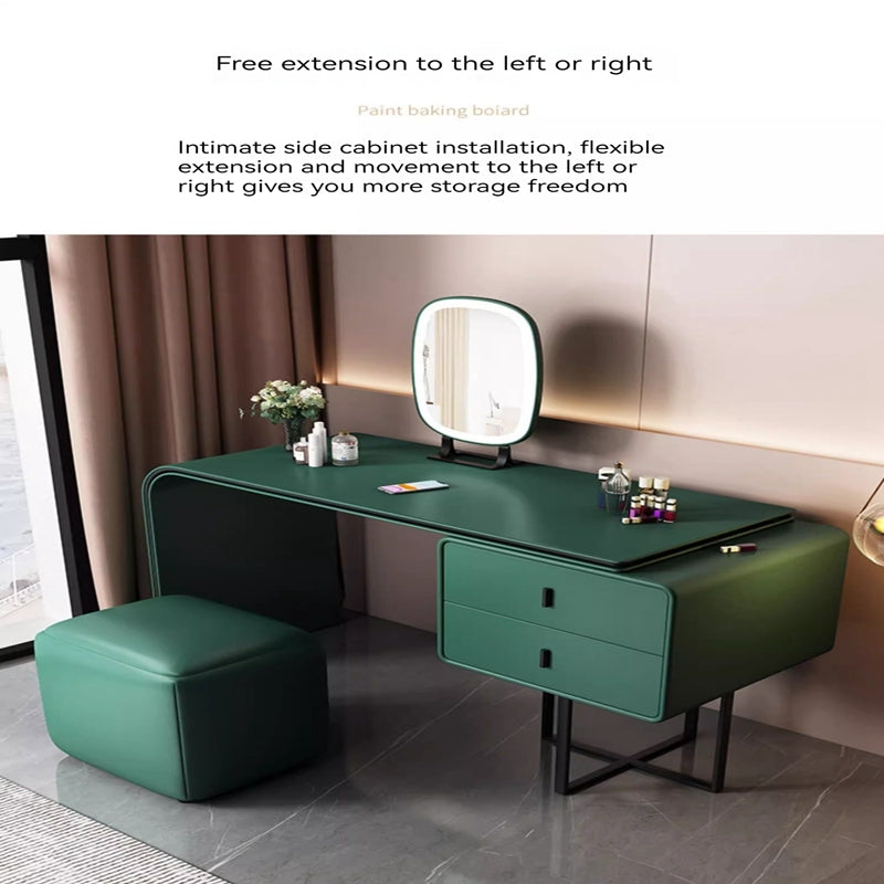 COOLBABY Dressing table small simple modern light luxury makeup table with mirror Italian network red bedroom furniture ins dressing table