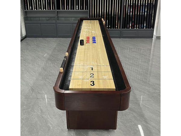 12ft Shuffleboard Table | MDF PVC Walnut Finish Indoor Game Table