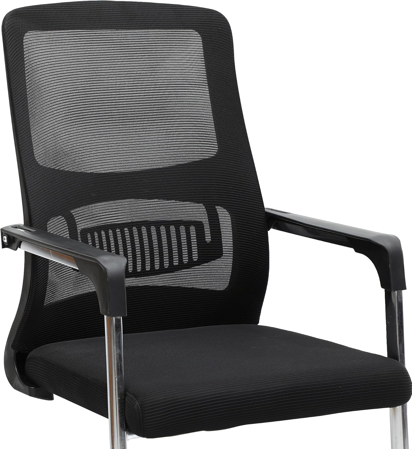 Executive Best Mesh Visitor Chair for Office, With Steel Frame & Modern Design - Black