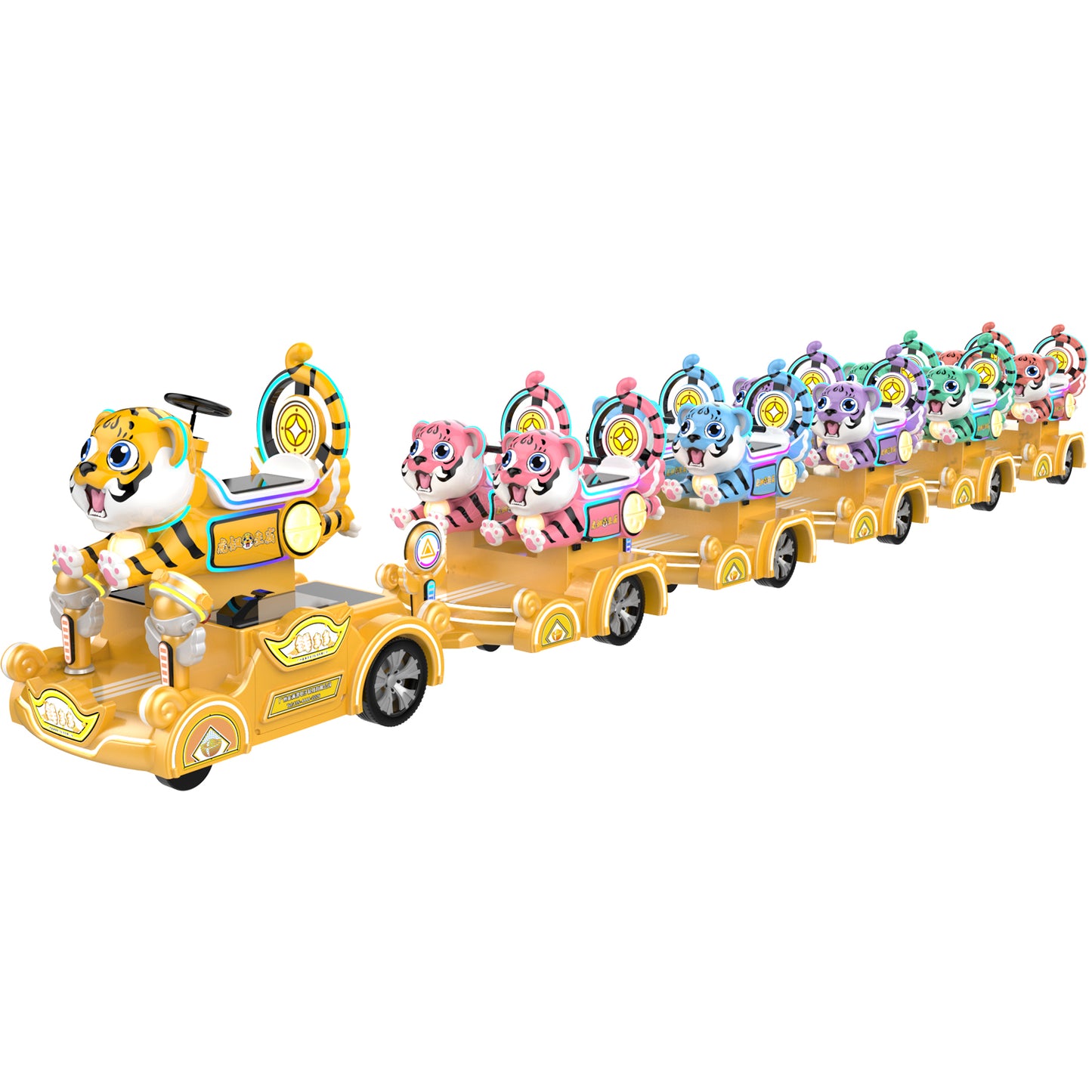 Entertainment Device Amusement Park Facilities Kiddie Ride On Car Kids Small Sightseeing Tourist Electric Train - COOLBABY