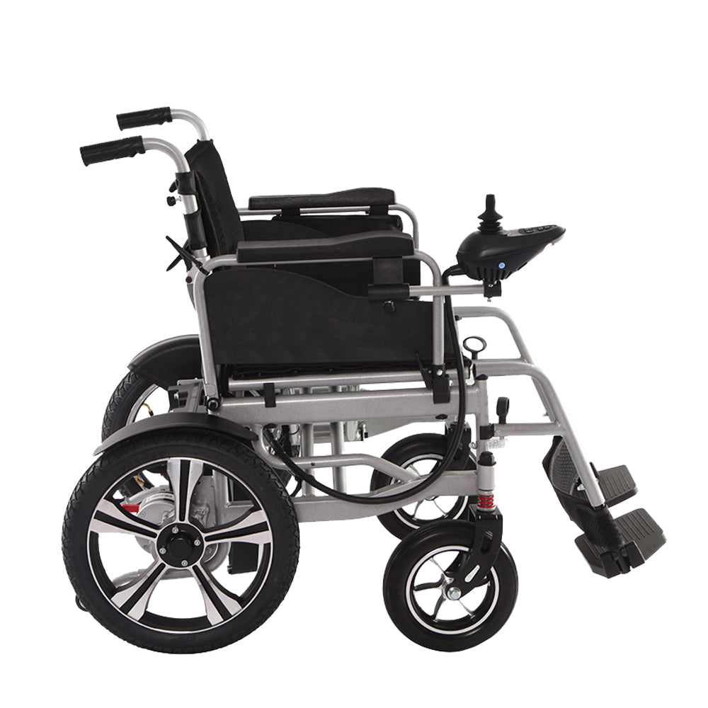 52cm Widen Seat Lightweight Foldable Electric Wheelchair All Terrain Power Wheel Chair for Adults, Seniors, Elderly - COOLBABY