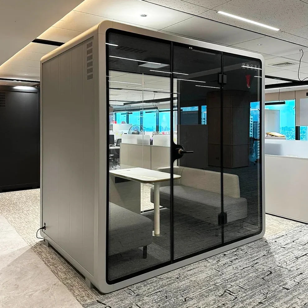 Quartet Silence Booth, 4 Person Silence Pod, Office Soundproof Booth - COOLBABY