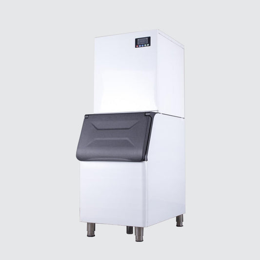 Ice Cube Makers, Commercial Ice Maker Machine,Under Counter Ice Maker with Large Storage Bin,Fully-Automatic Freestanding Commercial Clear Cube Ice Make for Bussiness, Home,160KG