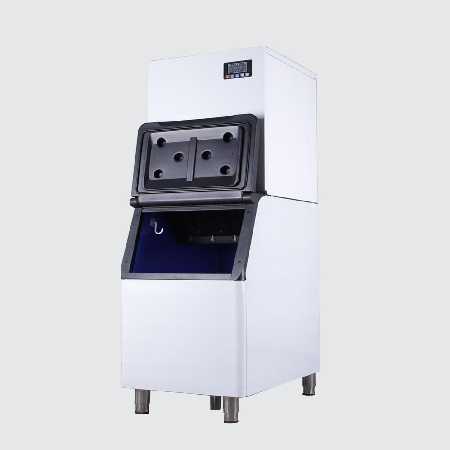 Ice Cube Makers, Commercial Ice Maker Machine,Under Counter Ice Maker with Large Storage Bin,Fully-Automatic Freestanding Commercial Clear Cube Ice Make for Bussiness, Home,160KG