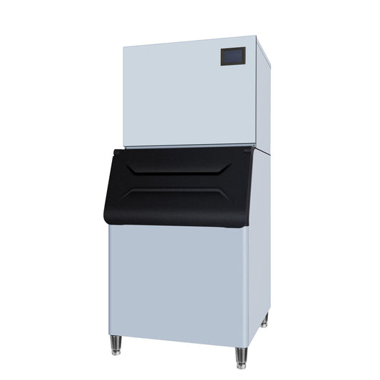 Ice Cube Makers, Commercial Ice Maker Machine,Under Counter Ice Maker with Large Storage Bin,Fully-Automatic Freestanding Commercial Clear Cube Ice Make for Bussiness, Home,360KG