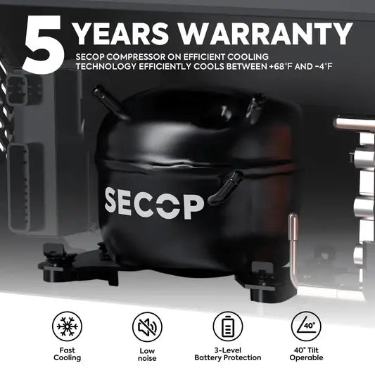 APL55 Dual Zone Portable Fridge Freezer | 55L SECOP Compressor Camping Fridge