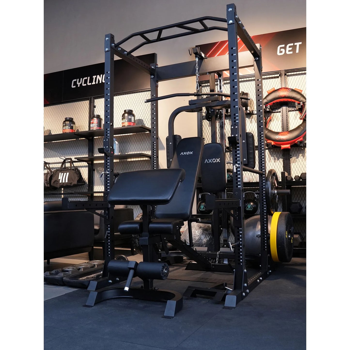 COOLBABY Axox Fitness X Cage Pro Rack: Ultimate Multi-Functional Power Rack for Home Gyms - COOLBABY