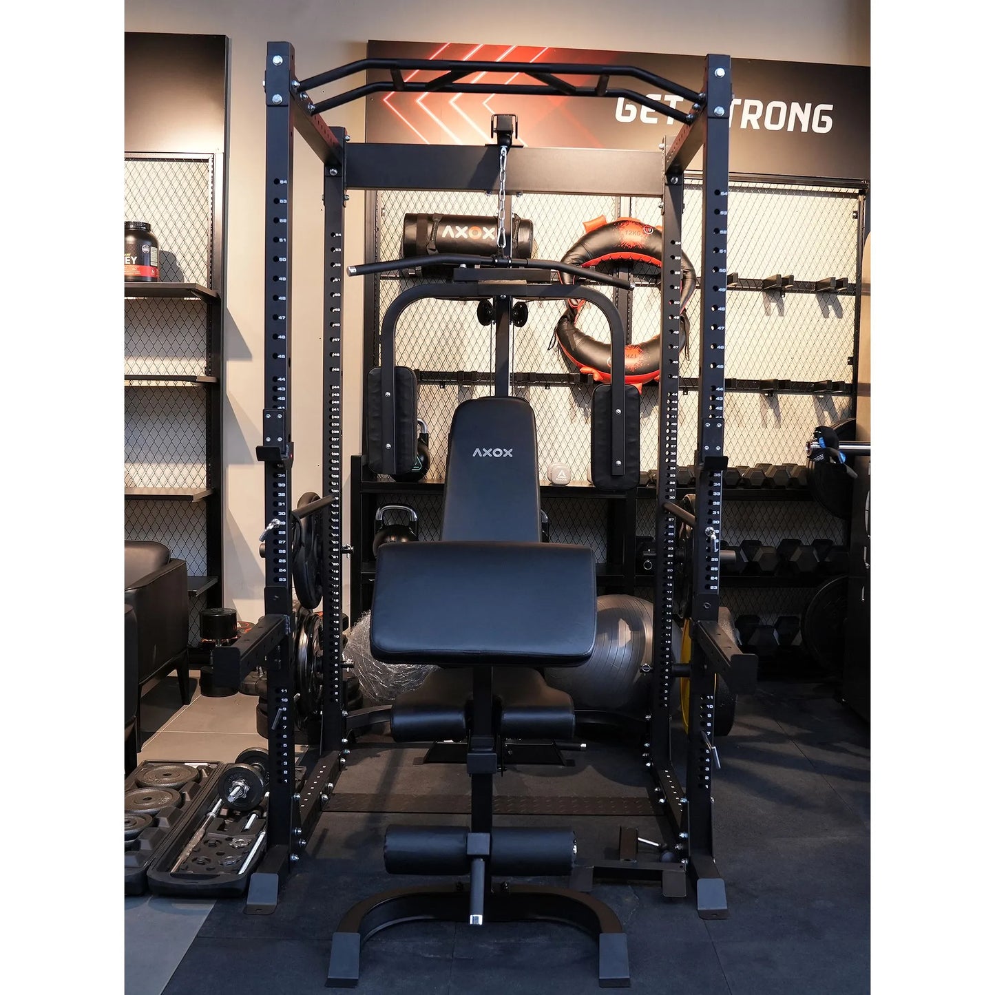 COOLBABY Axox Fitness X Cage Pro Rack: Ultimate Multi-Functional Power Rack for Home Gyms - COOLBABY