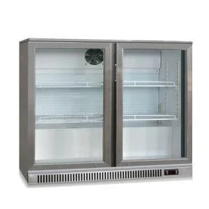 Cooler BC02SP 2 Door Bar Cooler | 201L Stainless Steel Beverage Refrigerator