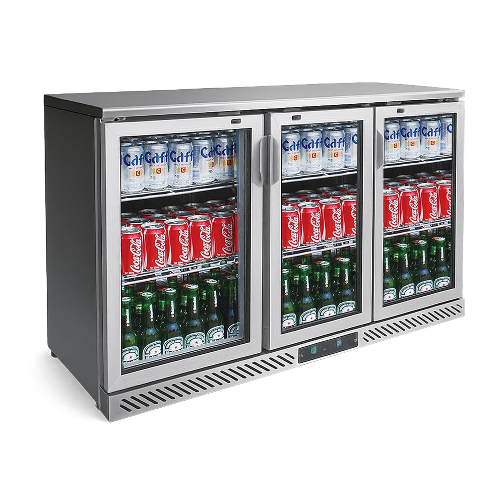 Cooler BC03SP 3 Door Bar Cooler | 303L Stainless Steel Beverage Fridge
