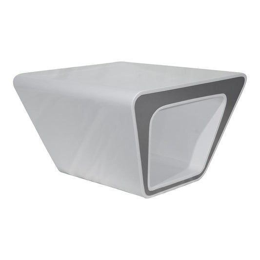 COOLBABY Glossy White BG-9953-S Coffee Table | Durable High Density Fiber | Waterproof & Heat Resistant