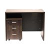 COOLBABY Modern Brown Office Table with Movable Drawers | Durable High-Density Fiber Panels - COOLBABY