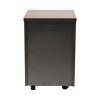 COOLBABY Modern Brown Office Table with Movable Drawers | Durable High-Density Fiber Panels - COOLBABY