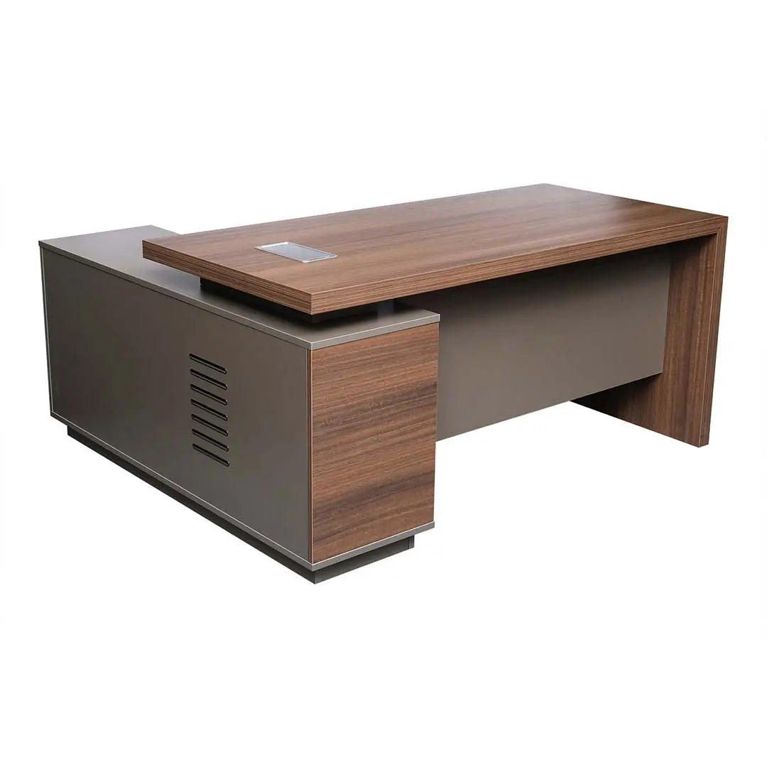 Executive Office Table BT140/BT160/BT180 | Modern Office Desk with Side Storage