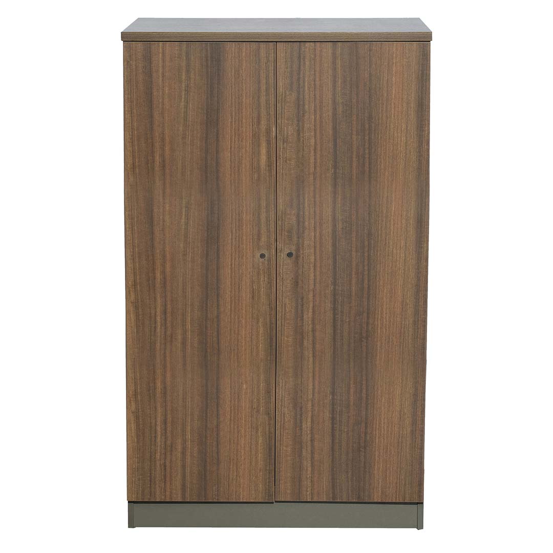 COOLBABY Brown Two-Door Office Cupboard with HDF Panels – Scratch-Proo