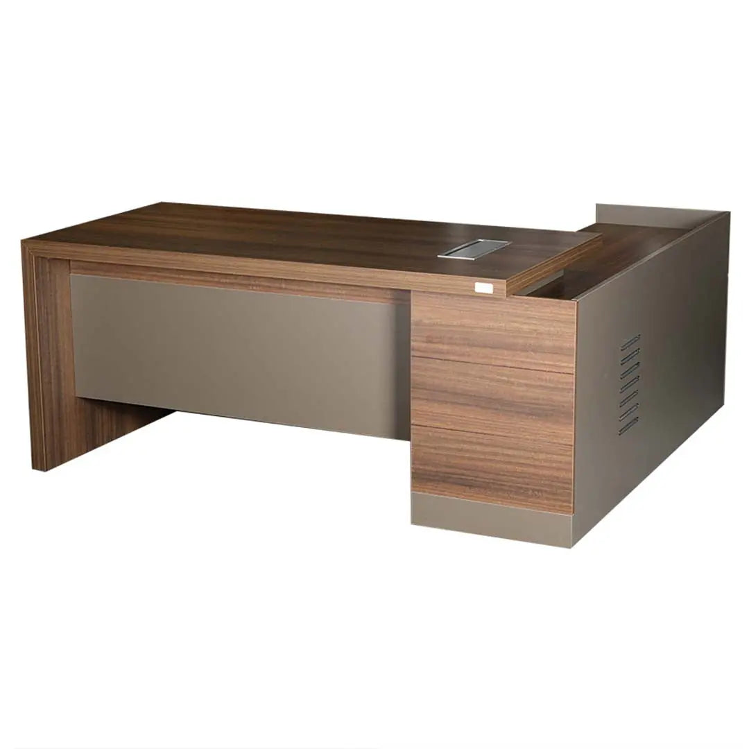 Executive Office Table BT140/BT160/BT180 | Modern Office Desk with Side Storage