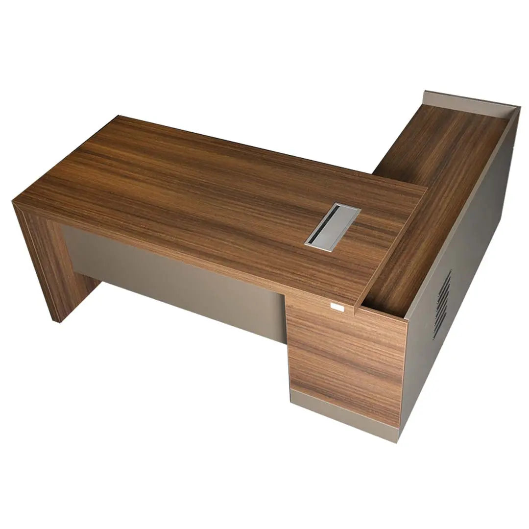 Executive Office Table BT140/BT160/BT180 | Modern Office Desk with Side Storage