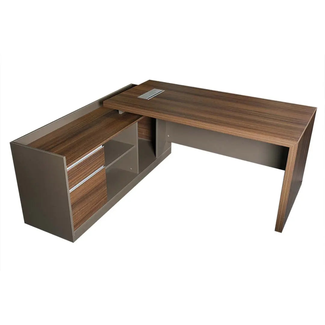 Executive Office Table BT140/BT160/BT180 | Modern Office Desk with Side Storage