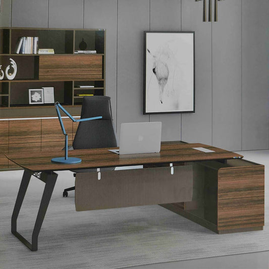 COOLBABY 200 cm Executive Office Table BT-2001 - Modern Brown Desk - COOLBABY