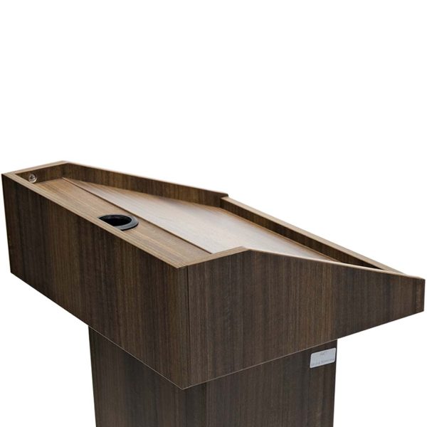 COOLBABY Podium Stand BT-50 Brown – High Durability, Modern Presentation Lectern with Shelf - COOLBABY