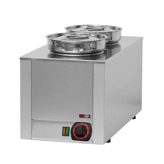 Bain Marie 2 Pot Dry Food Warmer – Stainless Steel 4.5L Pots 0.4KW Made in Italy
