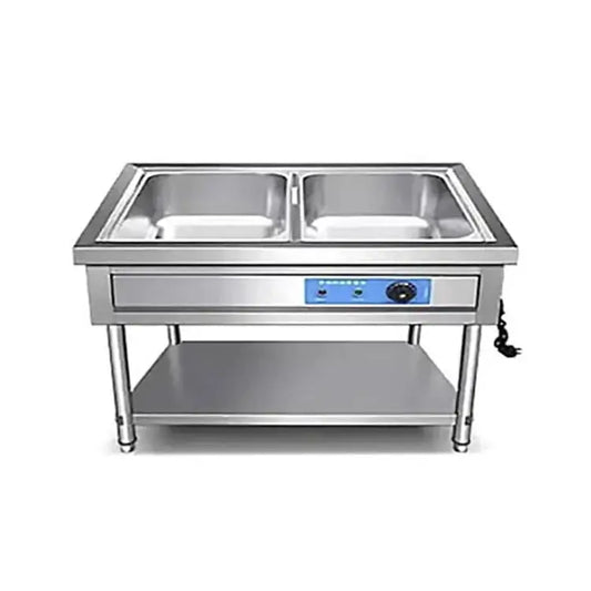 Pan Bain Marie 2 GN with Stand – AISI 304 Stainless Steel Food Warmer 2.5KW Made in UAE