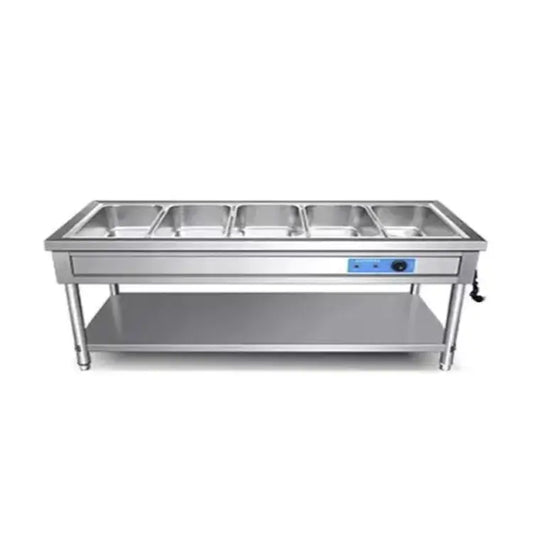 Bain Marie 5 GN with Stand – Heavy Duty AISI 304 Stainless Steel Food Warmer 2.5KW Made in UAE