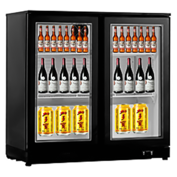 Bar Cooler, Beverage Cooler Two Glass Door - COOLBABY