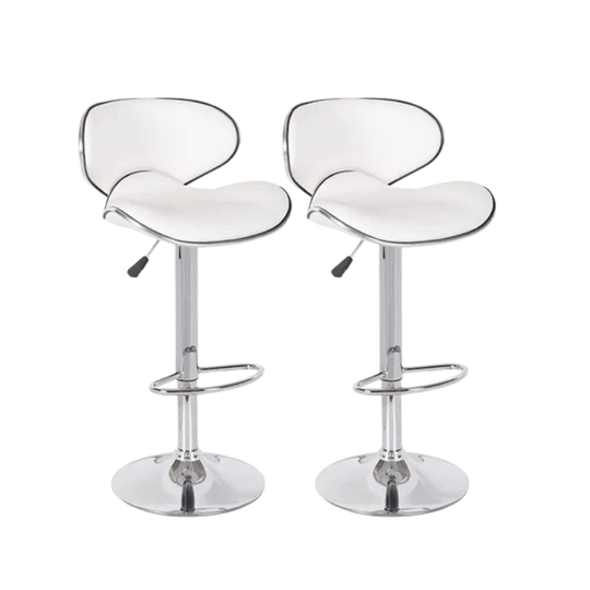 Bar Stool Adjustable Height, Bar Stool With Chrome Base - Set Of 2 - COOLBABY