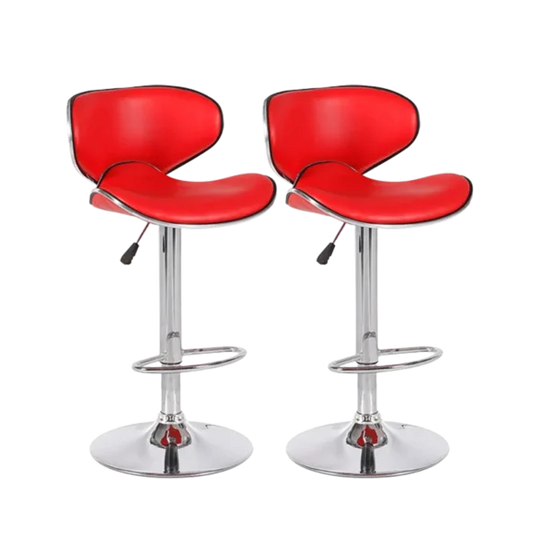 Bar Stool Adjustable Height, Bar Stool With Chrome Base - Set Of 2 - COOLBABY