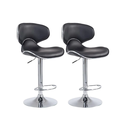 Bar Stool Adjustable Height, Bar Stool With Chrome Base - Set Of 2 - COOLBABY