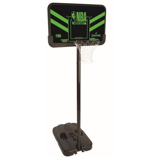 Basketball hoop with NBA logo on a white background