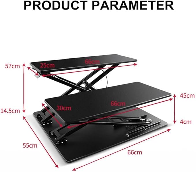 “CoolBaby Dual‑Desktop Standing Desk Converter – 22.4″ Height‑Adjustable Sit‑Stand Workstation with Removable Keyboard Tray – White”