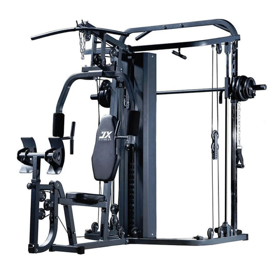 COOLBABY Ultimate Home Gym: Multifunctional Fitness Station with Smith Bar & Cable Crossover - COOLBABY