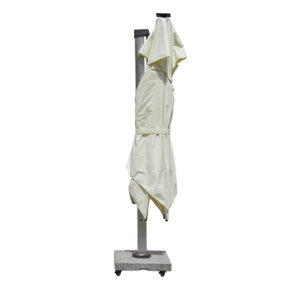 Outdoor Umbrella with 120kg Marble Base & Assembly | Heavy-Duty Cantilever Patio Umbrella