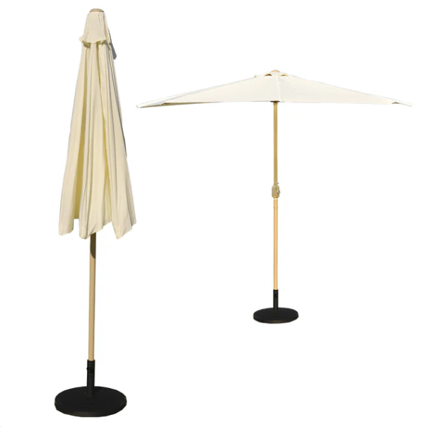 Outdoor Wall Half Umbrella Without Base | Space-Saving Patio & Balcony Umbrella