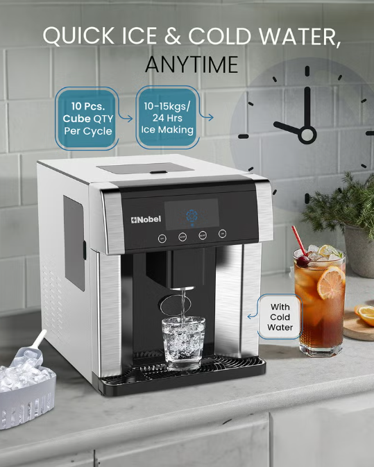 NIM31 Ice Maker 10–15KG/24H | 1.8L Countertop Ice Maker with LCD Display