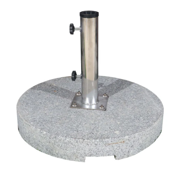 Round Marble Umbrella Base 40kg & 50kg | Heavy-Duty Parasol Stand for Outdoor Umbrellas