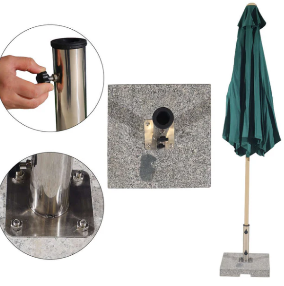 40kg Marble Umbrella Parasol Base | Heavy-Duty Outdoor Umbrella Stand