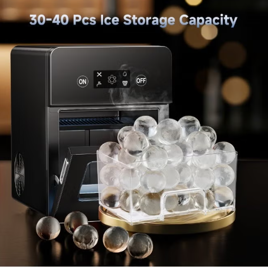 Portable Ice Ball Maker Machine | Crystal Clear Sphere Ice | Self-Cleaning Countertop Ice Maker