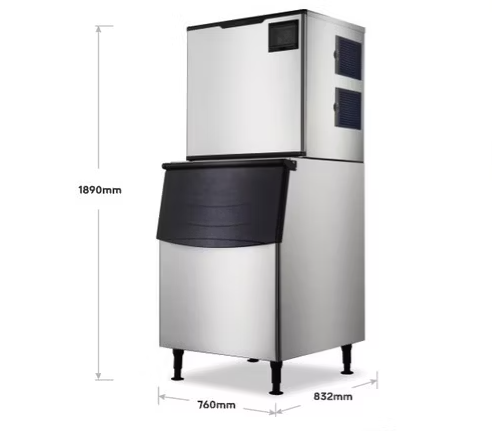 SK-1000P Modular Cube Ice Machine 455KG/24H – Commercial Ice Maker with 170KG Storage