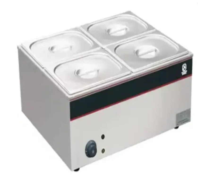 Bain Marie 4 x 1/2 GN Food Warmer – 1.5KW Stainless Steel Commercial Buffet Warmer