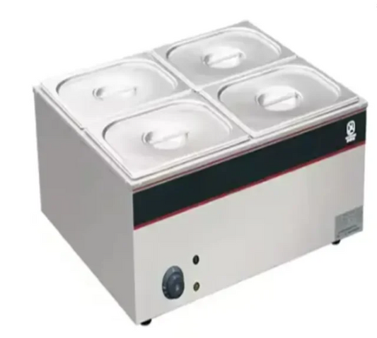 Bain Marie 4 x 1/2 GN Food Warmer – 1.5KW Stainless Steel Commercial Buffet Warmer