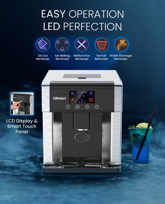 NIM31 Ice Maker 10–15KG/24H | 1.8L Countertop Ice Maker with LCD Display