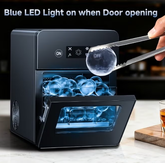 Portable Ice Ball Maker Machine | Crystal Clear Sphere Ice | Self-Cleaning Countertop Ice Maker