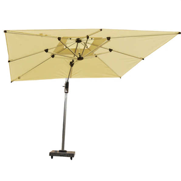 Outdoor Umbrella with 120kg Marble Base & Assembly | Heavy-Duty Cantilever Patio Umbrella