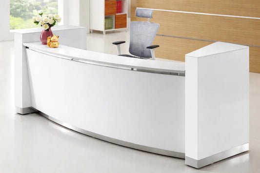 BG-092A Modern Reception Desk 280 cm | Luxury High-Gloss Reception Counter for Offices & Clinics