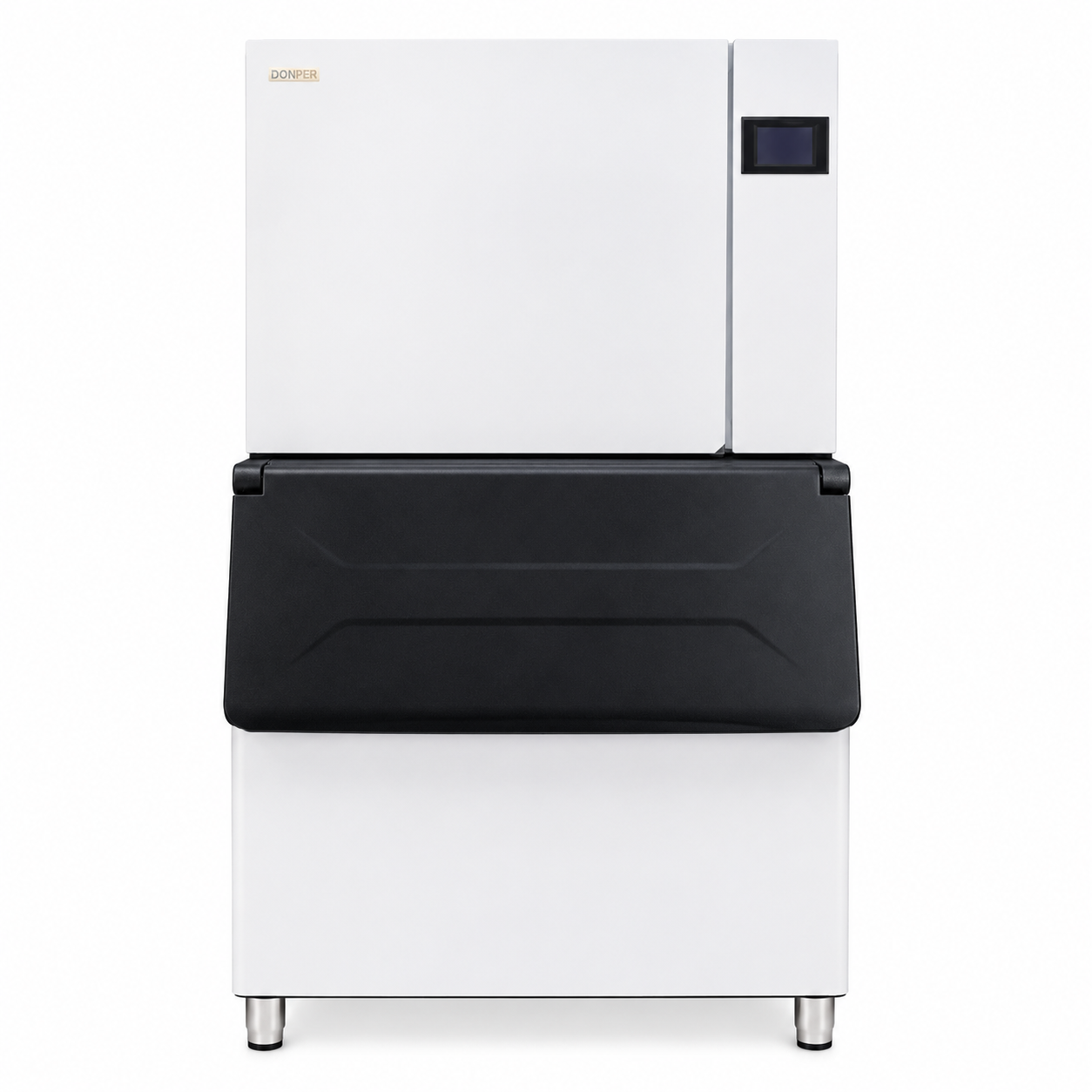 Commercial Ice Maker Machine, Ice Maker Commercial with Drain Pump, Air Cooled Stainless Steel Ice Maker,for Restaurants, Bars,Home