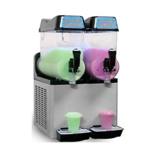 Frozen Drinks XRJ12LX2 Commercial Slush & Smoothie Machine 24L Double Bowl Frozen Beverage Dispenser