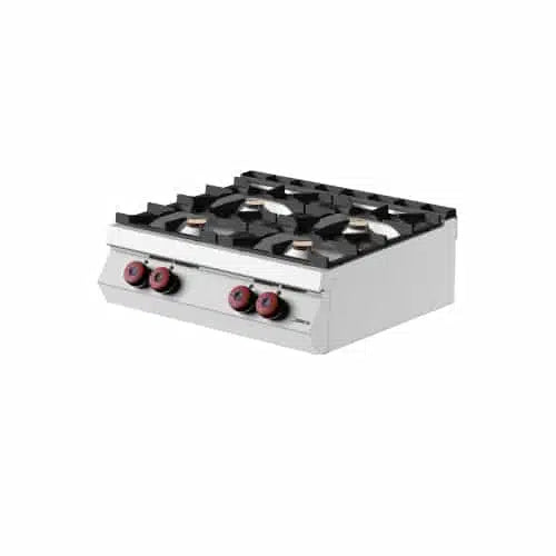 COOLBABY Desco 62PCG Commercial Gas Range - 4-Burner Stainless Steel Gas Cooker, - COOLBABY